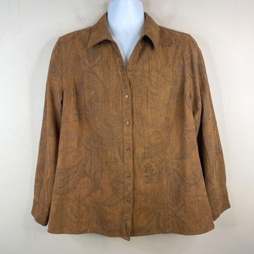 Vintage Sueded Jacket Shacket XLarge Western Country Cowgirl Top Earthy Neutral